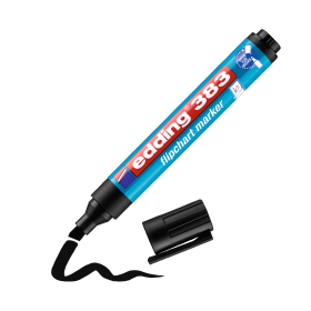 Huopakynä fläppitauluille Edding 383 viisto 1-5 mm musta  10 kpl/pkt