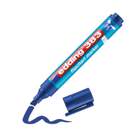 Huopakynä fläppitauluille Edding 383 viisto 1-5 mm sininen  10 kpl/pkt