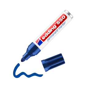 Huopakynä Edding 550 permanent 3-4 mm sininen  10 kpl/pkt
