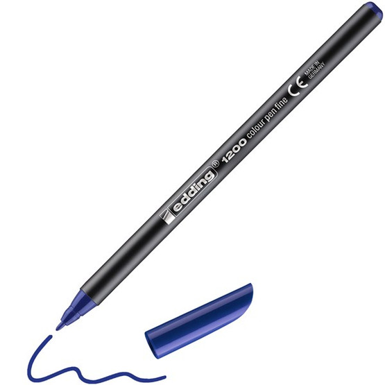 Kuitukärkikynä Edding 1200 1.0 mm sininen  10 kpl/pkt