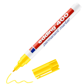 Huopakynä Edding 400 permanent 1 mm keltainen  10 kpl/pkt