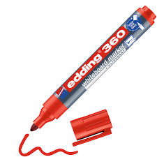 Valkotaulukynä Edding 360 pyöreä 1,5-3 mm punainen  10 kpl/pkt