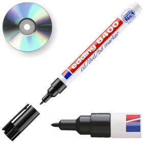 Huopakynä Edding 8400 CD/DVD Marker 0,5-1 mm musta  10 kpl/pkt