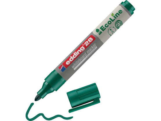 Valkotaulukynä Edding 28 Ecoline 1,5-3mm vihreä  10 kpl/pkt