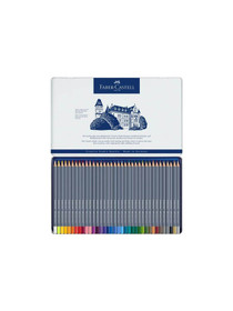 Akvarellikynä Faber-Castell Goldfaber Aqua 36 väriä metallirasia