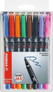Piirtoheitinkynä Stabilo OHPen medium permanent värilajitelma 8 väriä