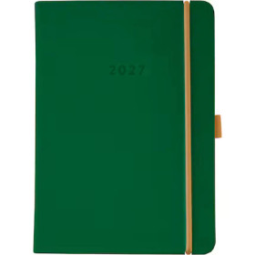 Ajasto taskukalenteri Color A6 2027 tummanvihreä