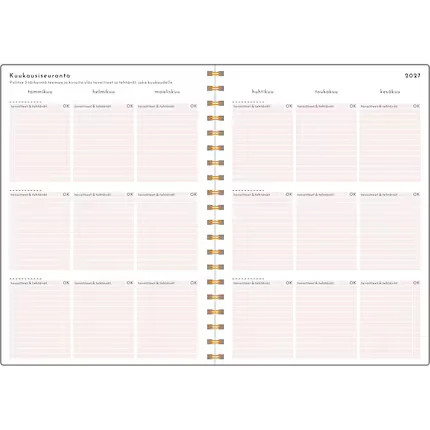 Ajasto pöytäkalenteri Harmony Planner 2027