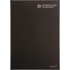 Ajasto pöytäkalenteri Päivämuistio 2027 sidottu musta