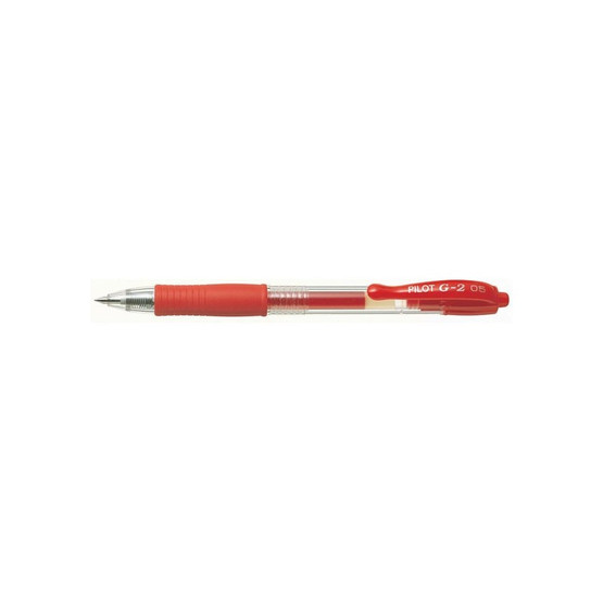 Geelikynä Pilot G-2 extra fine 0.5 punainen  12 kpl/pkt