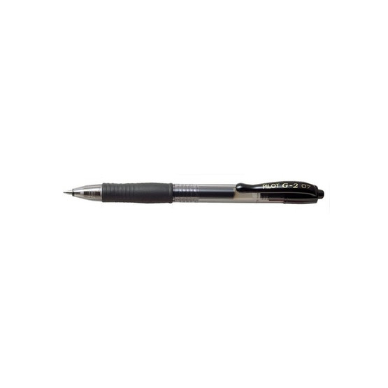 Geelikynä Pilot G-2 fine 0.7 musta  12 kpl/pkt