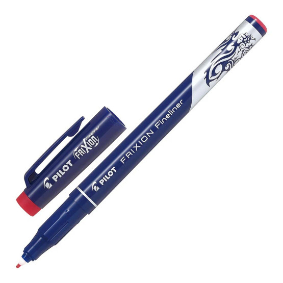 Kuitukärkikynä Pilot Frixion Fineliner F punainen  12 kpl/pkt