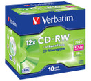 CD-RW levy Verbatim 700MB 12X, jewelcase kotelo / 10 kpl