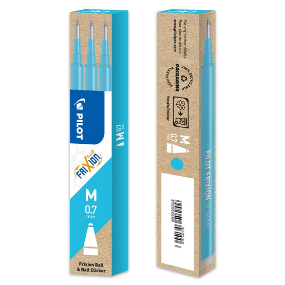 Vaihtosäiliö Pilot Frixion 0,7 mm vaaleansininen  3 kpl/ras  4 ras/pkt