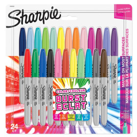 Kuitukärkikynä Sharpie Fine Point Burst värilajitelma 24 väriä