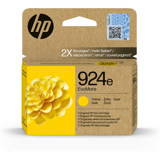 Mustesuihkuväri HP NO. HP 924e EvoMore Yellow - 4K0U9NE