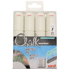 Liitutussi Uni-ball chalk marker valkoinen 4 kpl