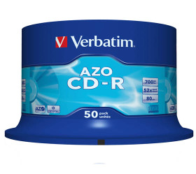 CD-R levy Verbatim 700MB 52x, purkkipakkaus / 50 kpl