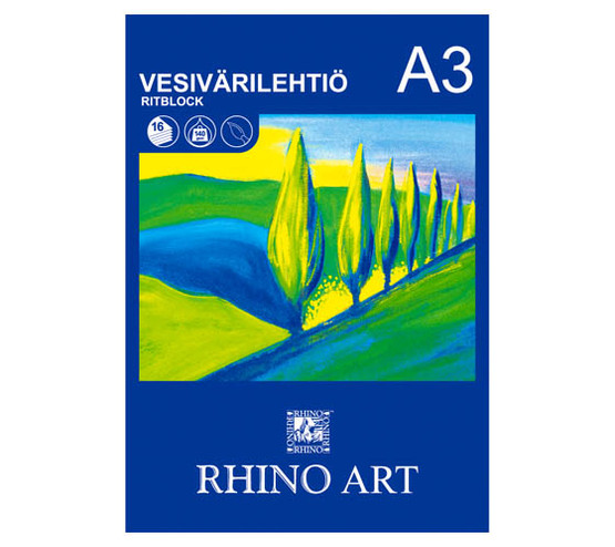 Vesivärilehtiö Rhino Art A3/16 140G  10 kpl/pkt