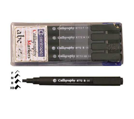 Kalligrafiakynä Centropen Calligraphy Marker 4 kpl/ras  10 ras/pkt
