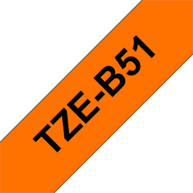 Brother P-Touch TZe-B51 24mm musta/neonoranssi