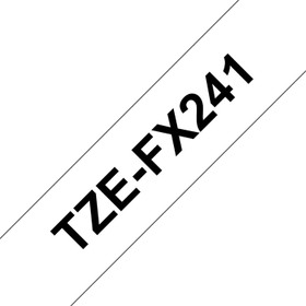 Brother P-Touch  TZe-FX241 18mm musta/valkoinen flexi