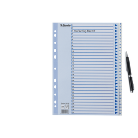 Numerohakemisto A4 muovi 31-osainen 1-31    10 srj/pkt