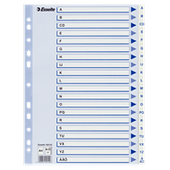 Aakkoshakemisto A4 A-Ö muovi  10 srj/pkt