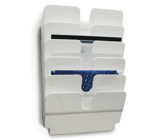Seinäteline Durable Flexiplus A4 vaaka valkoinen  6 kpl/pkt