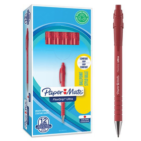 Kuulakärkikynä Paper Mate FlexGrip Ultra punainen  12 kpl/pkt