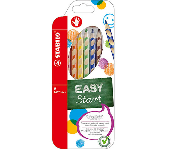 Värikynä Stabilo Easycolors oikeakätiselle 6 väriä
