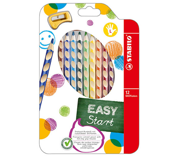 Värikynä Stabilo Easycolors vasenkätiselle 12 väriä