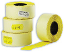 Etiketti hinnoittelijaan 26x16mm keltainen irtoava / 10 rll