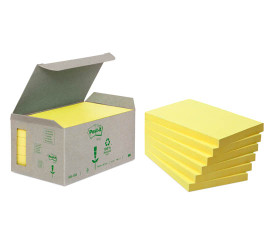 Viestilappu Post-it Recycled 655 76x127mm keltainen 6 lehtiötä / pkt