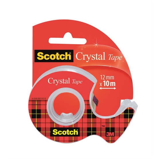 Yleisteippi Scotch Crystal 12mm x 10m katkojalla 1210D  12 rll/pkt