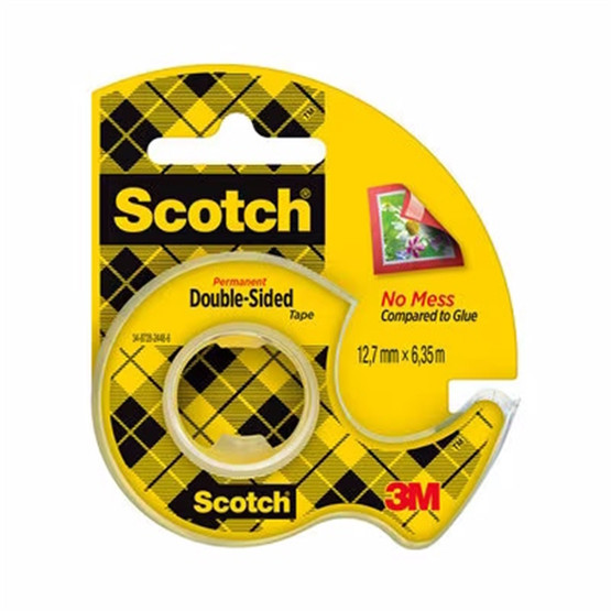 Kaksipuolinen teippi Scotch 136D 12.7mmx6.3m katkokela