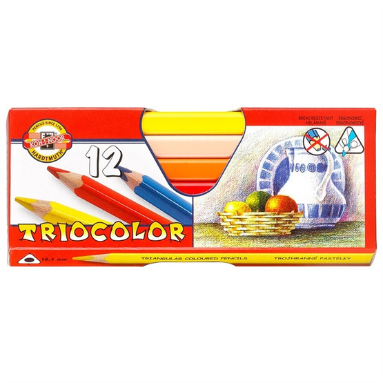 Värikynä KOH-I-NOOR Triocolor 12 väriä