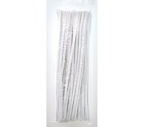 Askartelupunos / piipunrassi 30cm x 6mm / 100 kpl valkoinen