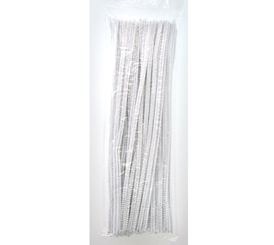 Askartelupunos / piipunrassi 30cm x 6mm / 100 kpl valkoinen