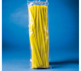 Askartelupunos / piipunrassi 30cm x 6mm / 100 kpl keltainen