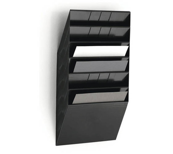 Seinäteline Durable Flexiboxx 6-osainen vaaka musta