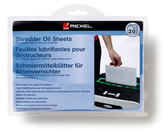 Öljyämisarkit Rexel paperintuhoojaan 20 kpl 