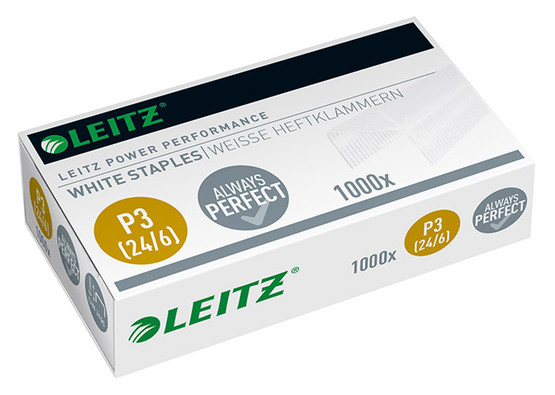 Nitomanasta Leitz 24/6 valkoinen 1000 kpl
