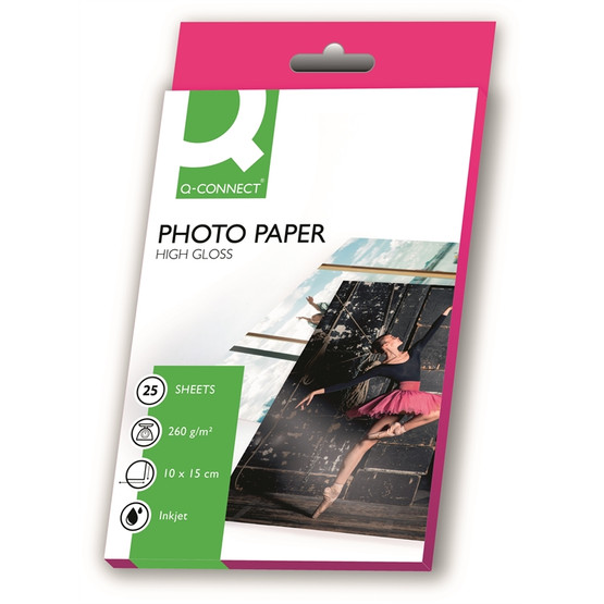 Photopaperi inkjet Connect 10X15 high-glos 260g / 25   4 pkt / ltk