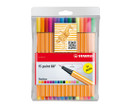 Kuitukärkikynä Stabilo Point 88 värilajitelma 10+5 kpl