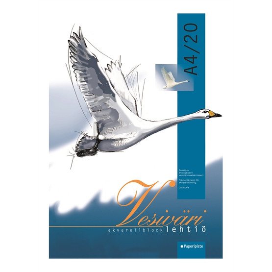 Vesivärilehtiö A4/20 140G  10 kpl/pkt