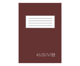 Kouluvihko A5/20 ruudutettu ruskea  20 kpl/pkt