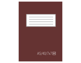 Kouluvihko A5/40 ruudutettu ruskea  20 kpl/pkt