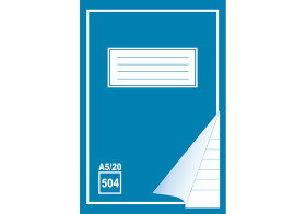 Musiikkivihko 504 A5/20 nuottiviivat  20 kpl/pkt