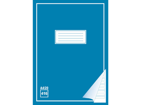 Kirjoitusvihko 416 A4/20 apuviivat  20 kpl/pkt